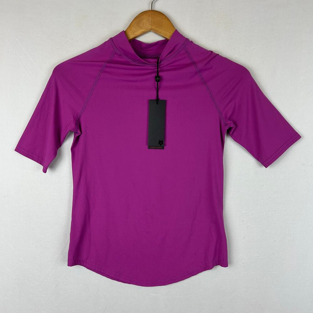 Greyson Short Sleeve Sienna Top Bougainvillea Purple Women's Size XS